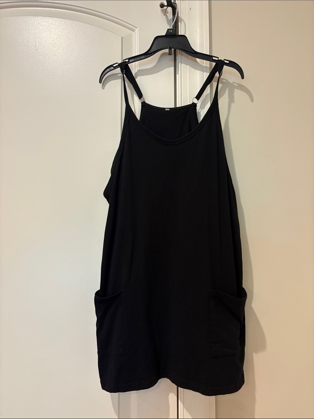 Black Women's Sleeveless Pocket Dress Romper